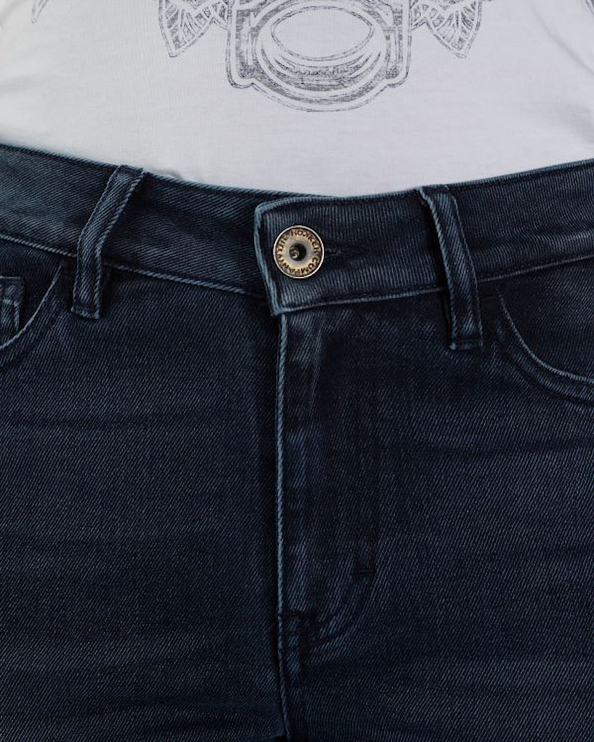 Rokker Tech Mid Straight Jeans de moto de dames bleu foncé 38 Figure 5