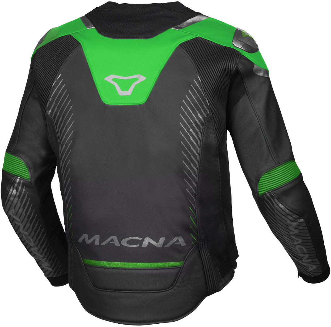 Macna Tronniq Motorcycle Leather Jacket black/green 52 Figure 2