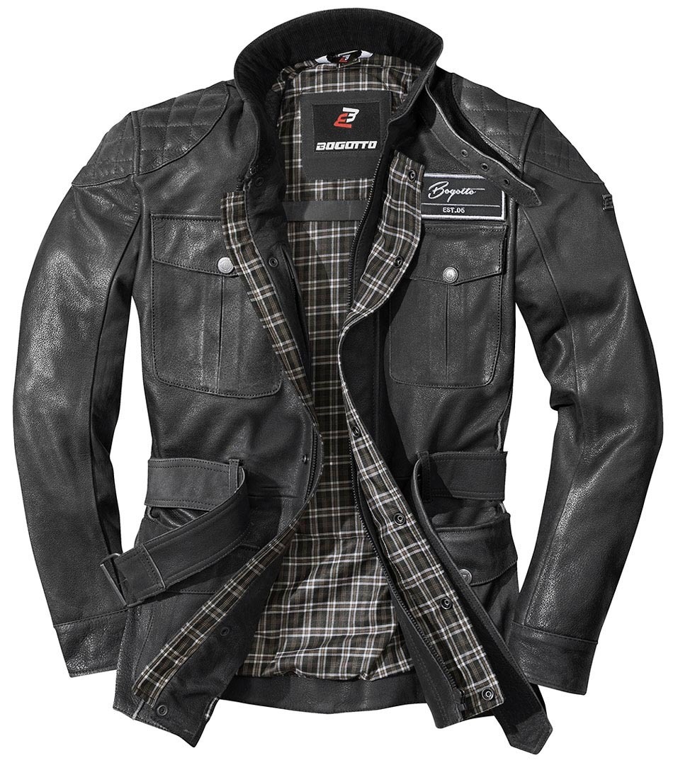 Bogotto Bristol Motorcycle Leather Jacket black 56 Figure 3