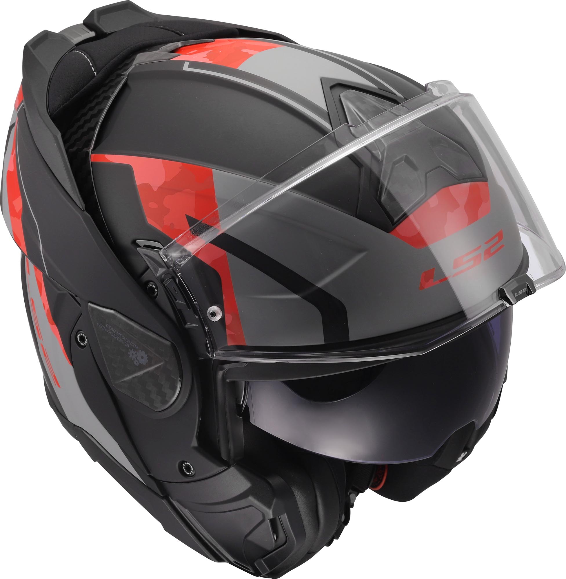LS2 FF910 Advant II Glide Klapphelm schwarz/grau/rot S (55/56) Abbildung 12