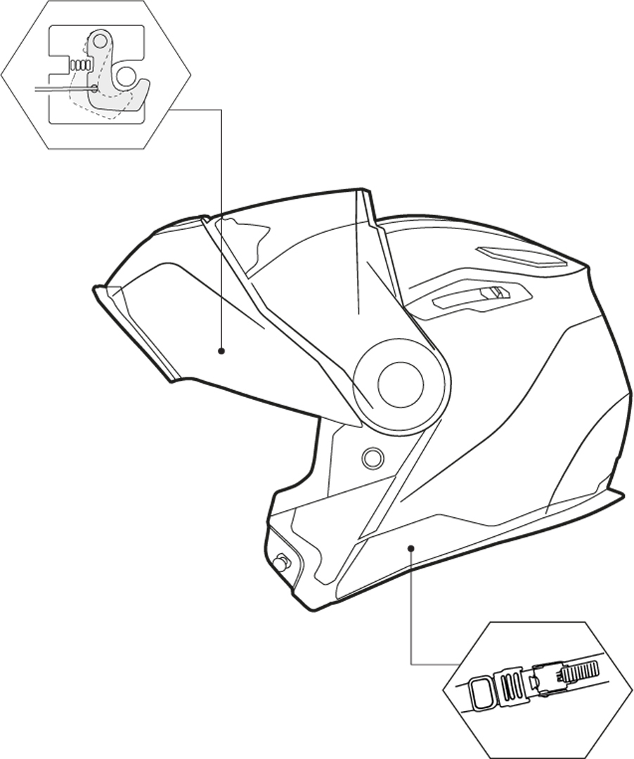 Nexx X.Vilitur Plain Klapphelm titan L Abbildung 5