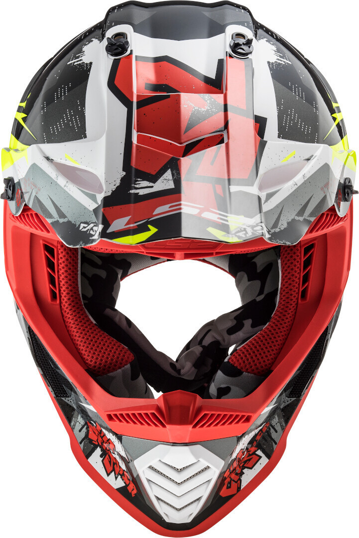 LS2 MX437 Fast Evo Crusher Casco Motocross nero opaco/rosso S (55/56) Figura 2