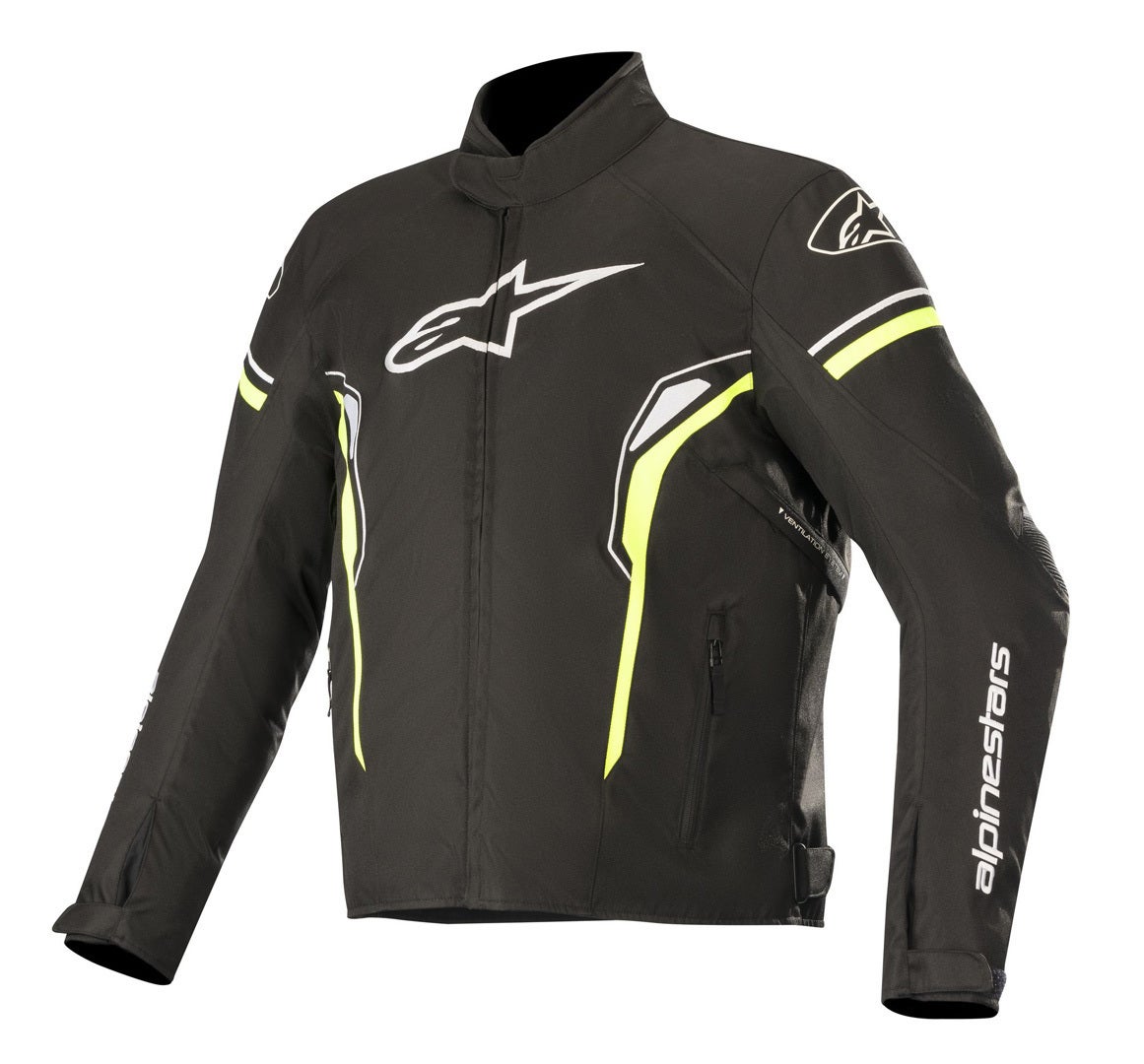 Alpinestars T-SP-1 waterproof Motorcycle Textile Jacket black/white/yellow XL Figure 1