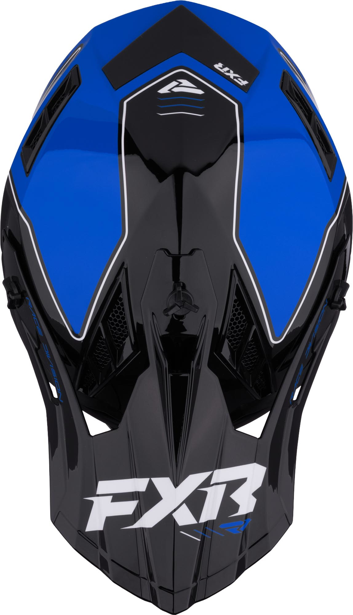 FXR Helium Logo Carbon Мотокрос каска черно/синьо/бяло S Фигура 2