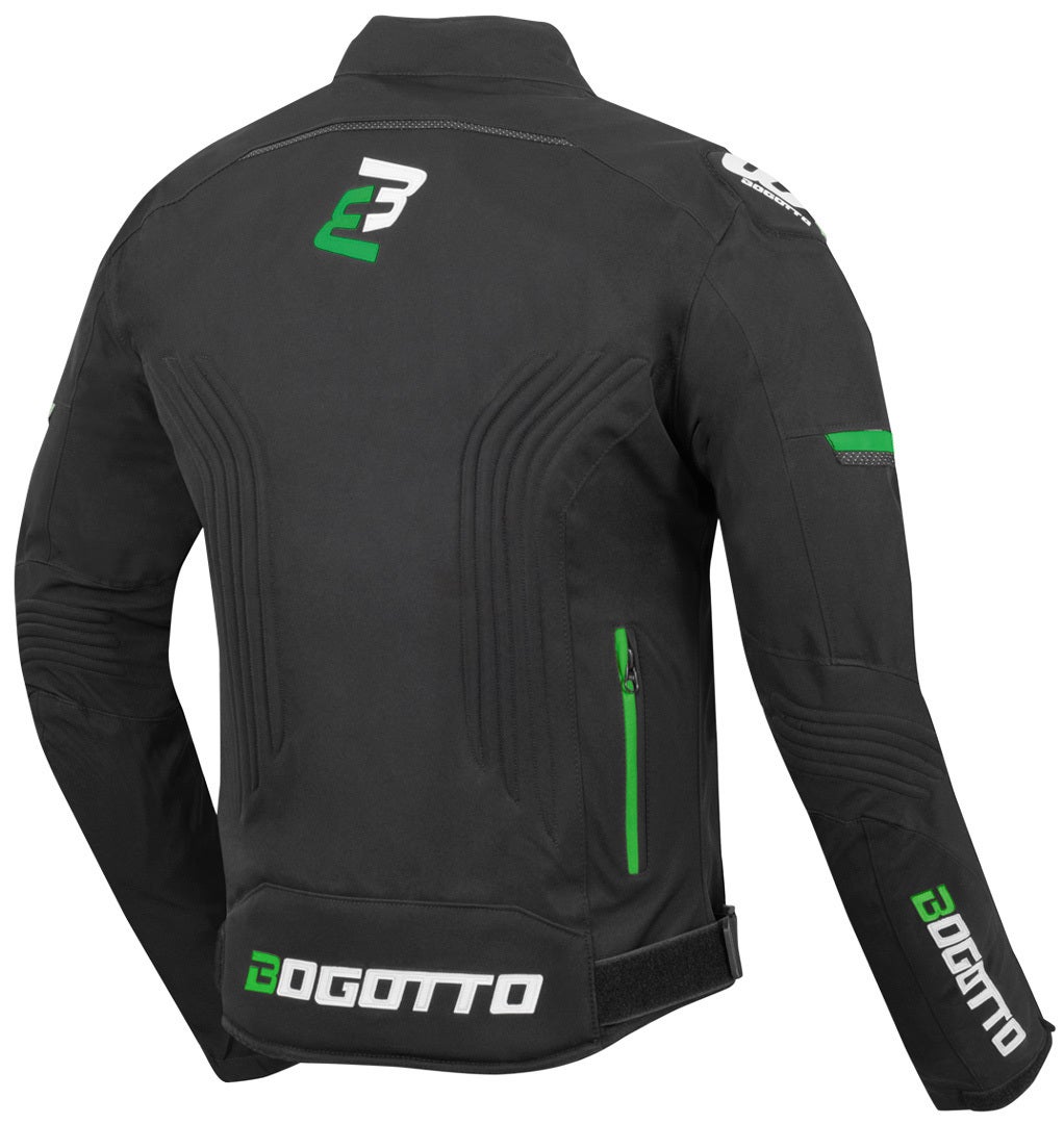 Bogotto Sparrow Giacca tessile moto impermeabile nero/verde XL Figura 2