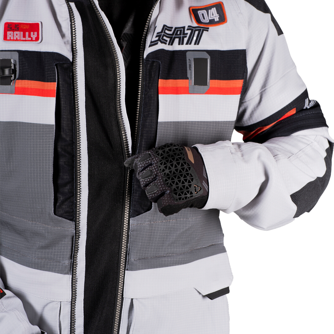 Leatt ADV Rally 5.5 Blouson textile de moto Gris clair/gris foncé/noir L Figure 3
