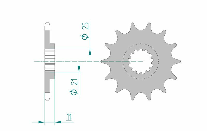 AFAM Pignon acier standard 64500 - 520 Figure 2