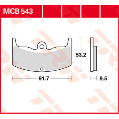 TRW Lucas Bremsbelag MCB543 Figur 1