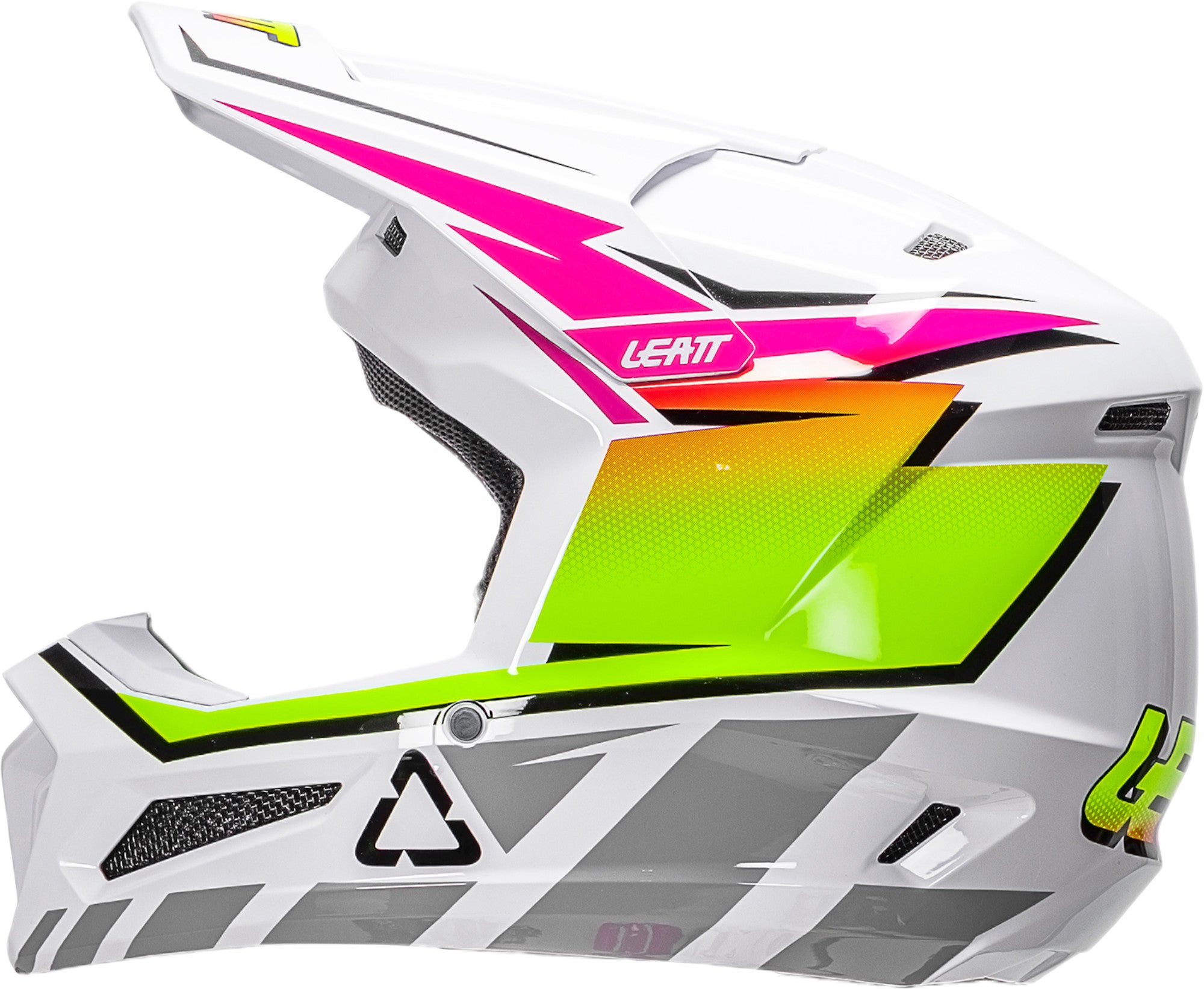 Leatt 2.5 V26 越野摩托車頭盔 白色/粉紅色/黃色 XL（61/62） 圖4