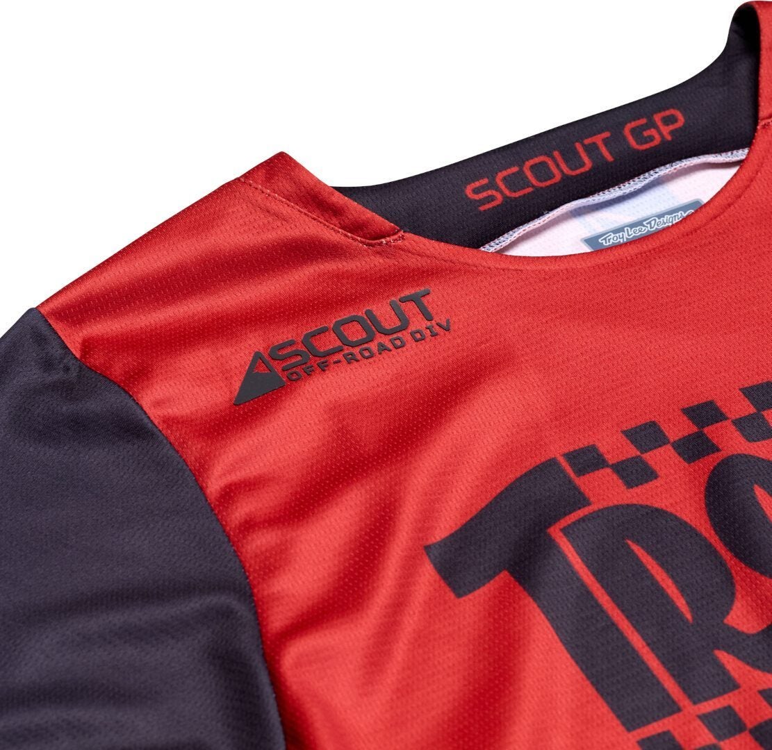 Troy Lee Designs Scout GP Big Lee Motocross trøje sort/orange/rød S Figur 4