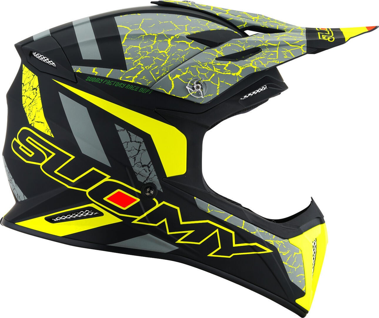 Suomy X-Wing Reel E06 Capacete de Motocross preto/cinza/amarelo S (55/56) Figura 6