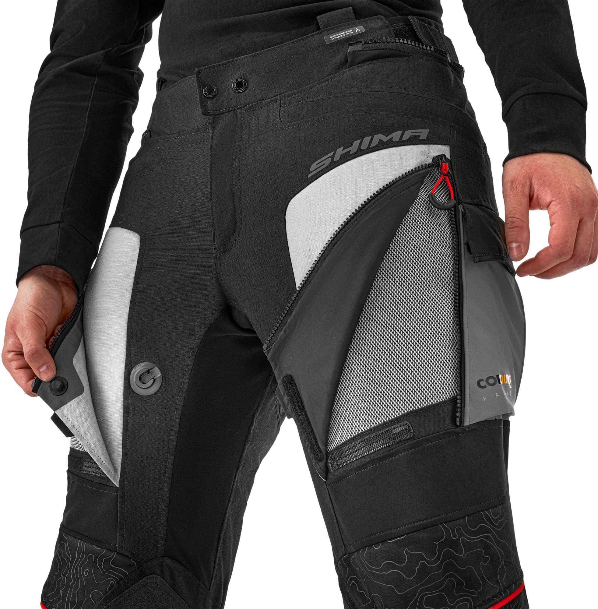 SHIMA Tracker Pantalon textile moto Gris/blanc XL Figure 7
