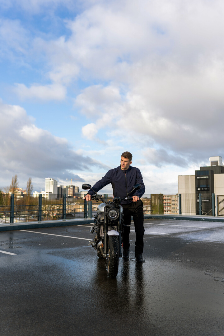 DIFI Brandon Aerotex Urban waterproof Motorcycle Textile Jacket dark blue L Figure 3