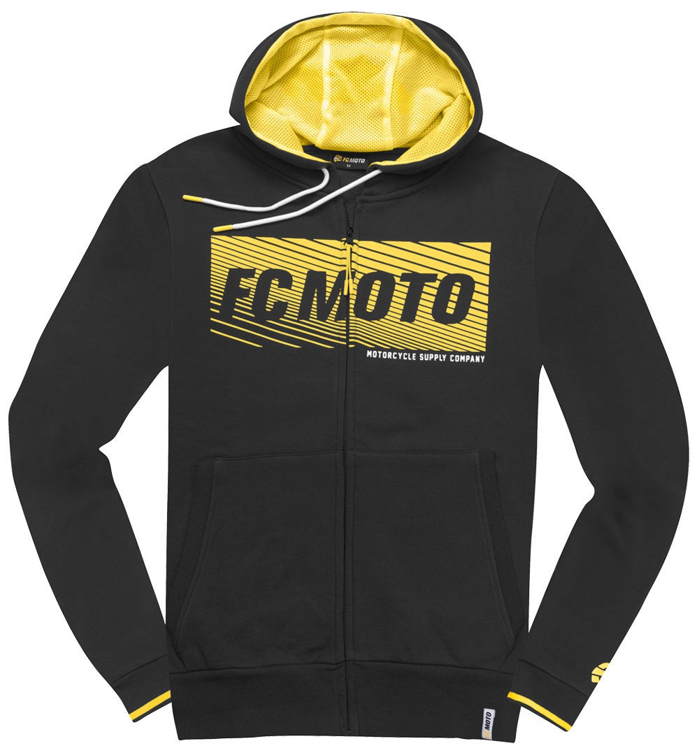 FC-Moto Waving Sweat à capuche Zip noir/jaune L Figure 1