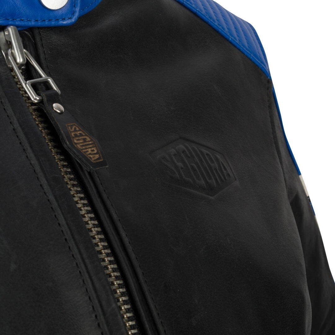 Segura Romeo Ladies Motorcycle Leather Jacket black/blue/white 42 Figure 3
