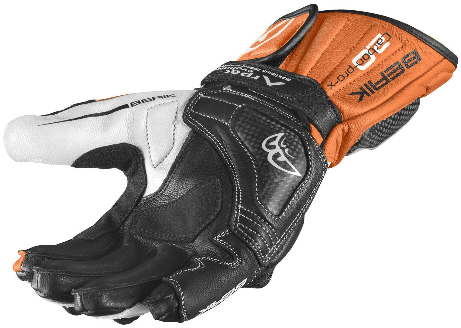 Berik TX-1 Pro Motorcykel handsker sort/hvid/orange XL Figur 2