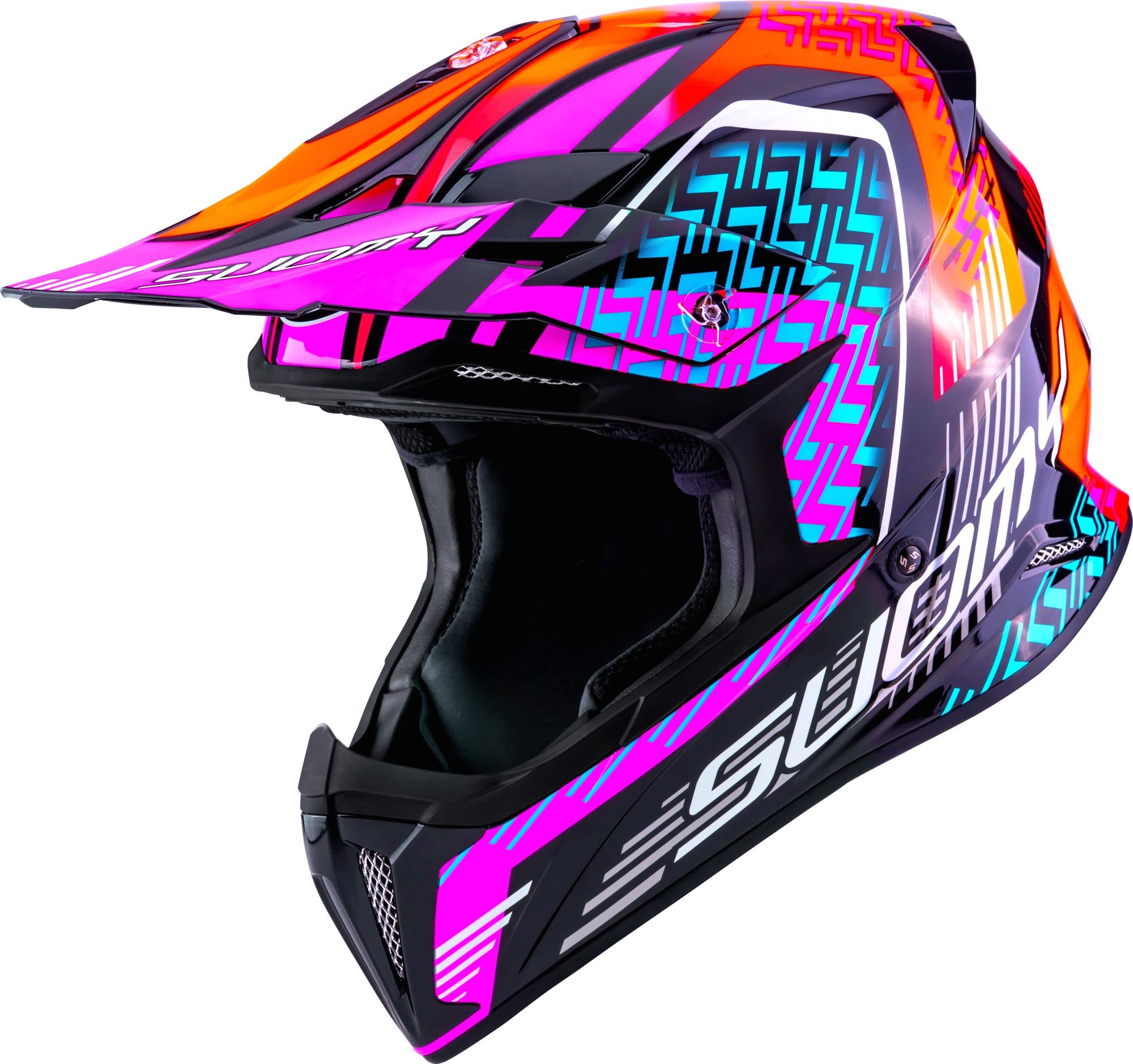 Suomy X-Wing Motley Casco da motocross nero/rosso/viola XL (61/62) Figura 1