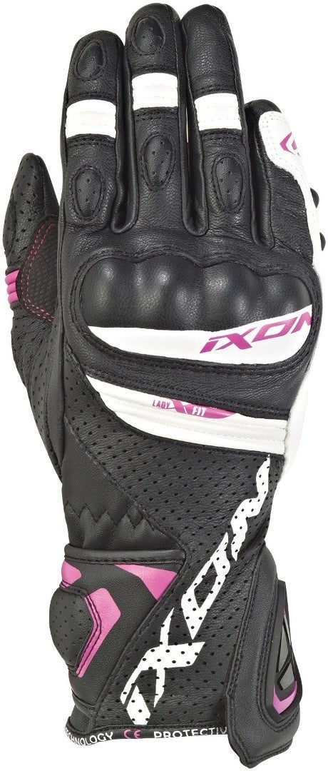 Ixon Rs Tempo Air Kvinders handsker sort/hvid/pink S Figur 1