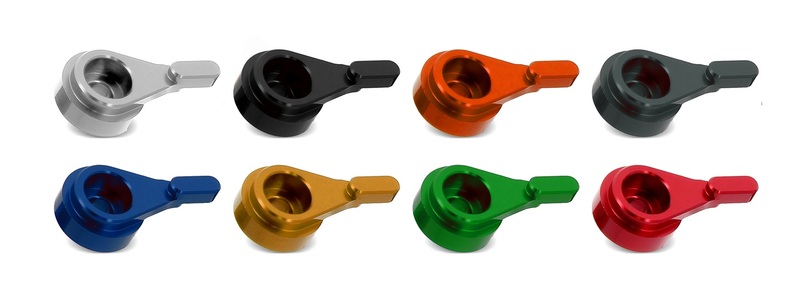 PĂRȚILE V Manete pliabile CNC negru/aluminiu de 177mm cu adaptoare de la Pair Kawasaki Figura 3
