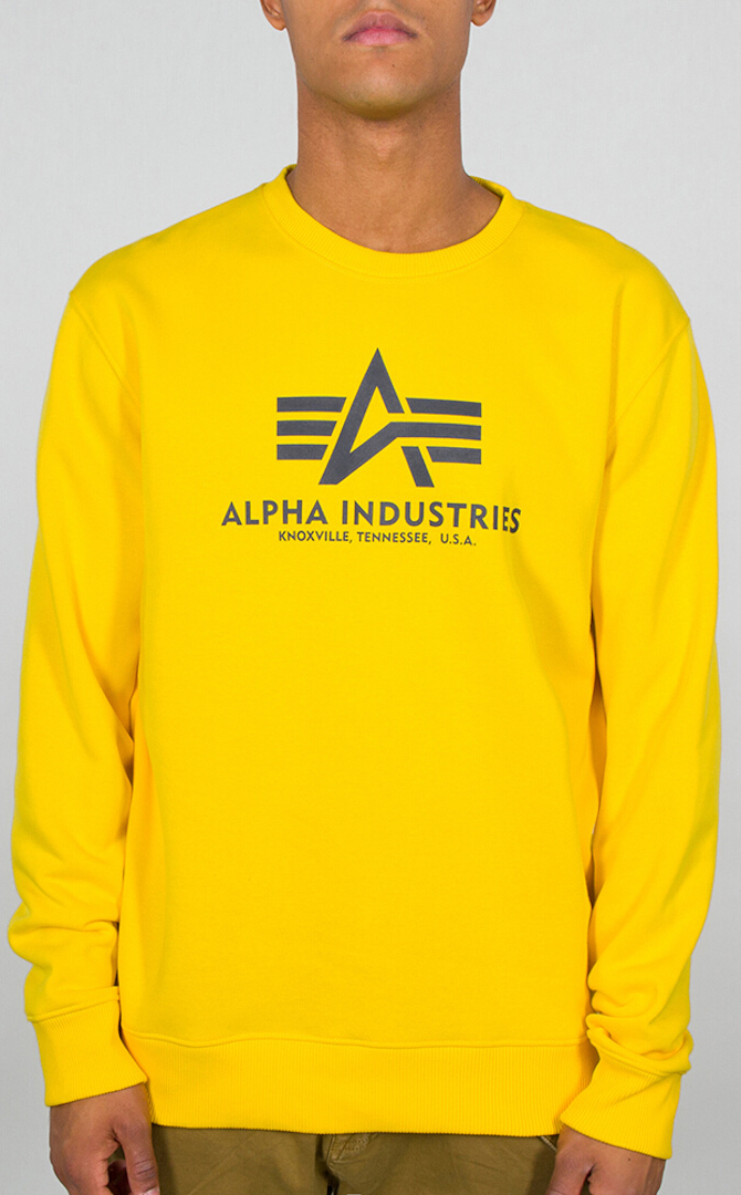 Alpha Industries Basic Camisola amarelo/cinza M Figura 1