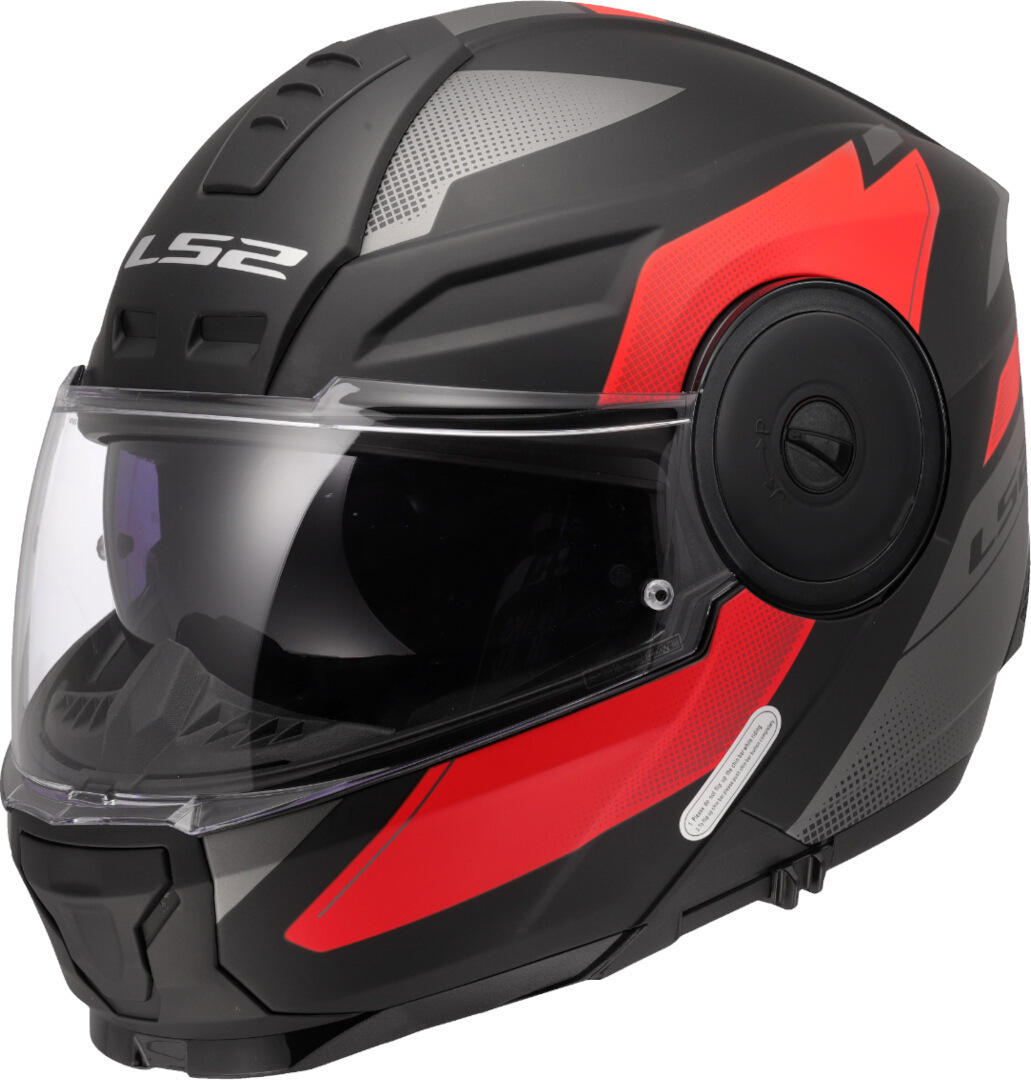 LS2 FF902 Scope II Duria Casco nero opaco/rosso S (55/56) Figura 1