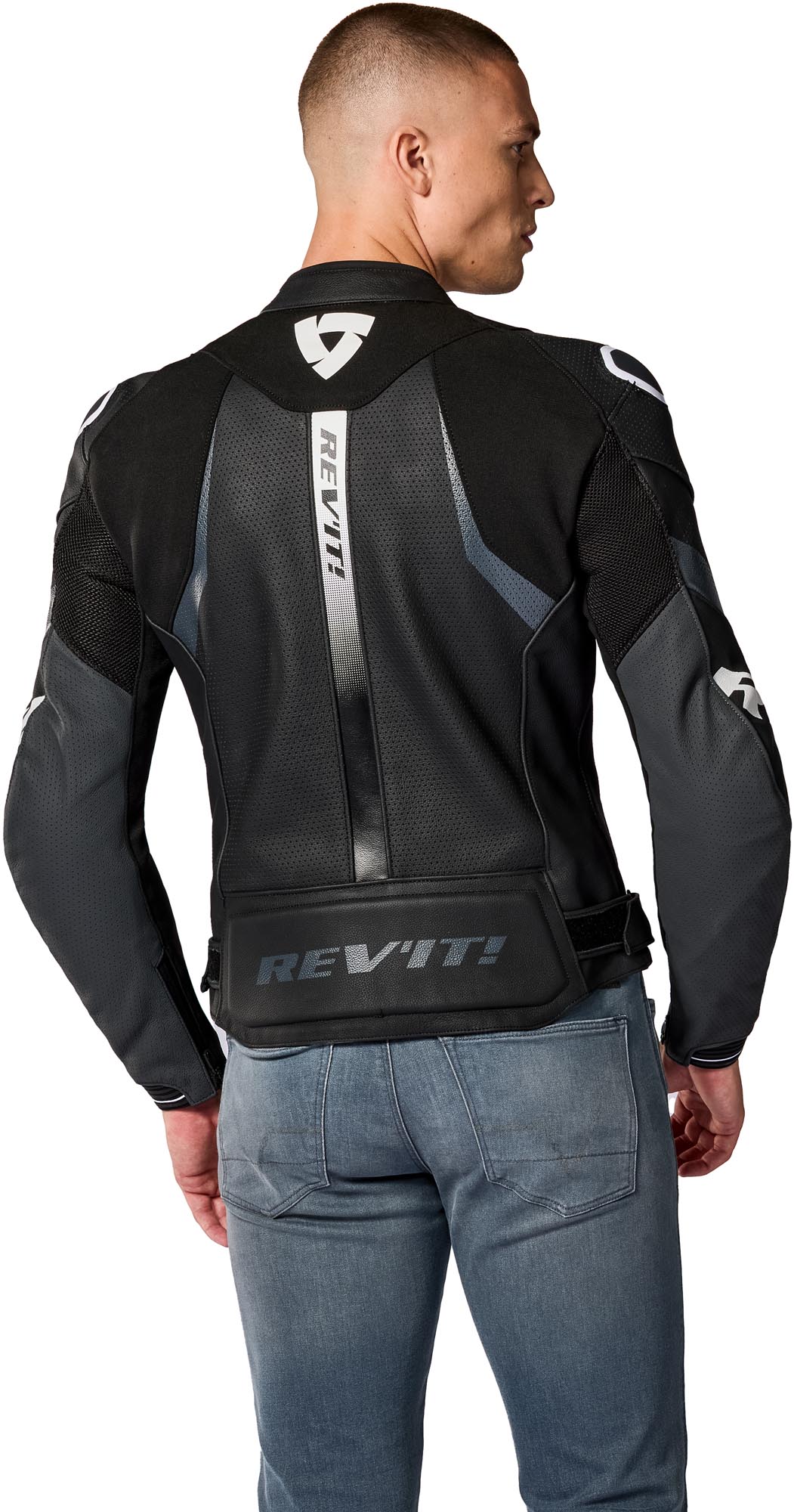 Revit Hyperspeed 3 Air Giacca di pelle da motociclista perforata Bianco/nero 48 Figura 4