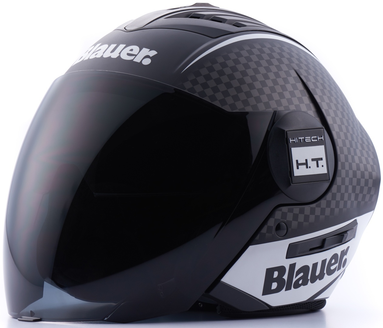 Blauer Real HT Graphic B Jet Hjälm Svart matt/vit Förlust (58/60) Figur 1