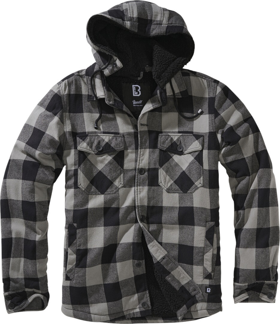 Brandit Lumber Jacke schwarz/hellgrau XL Abbildung 1