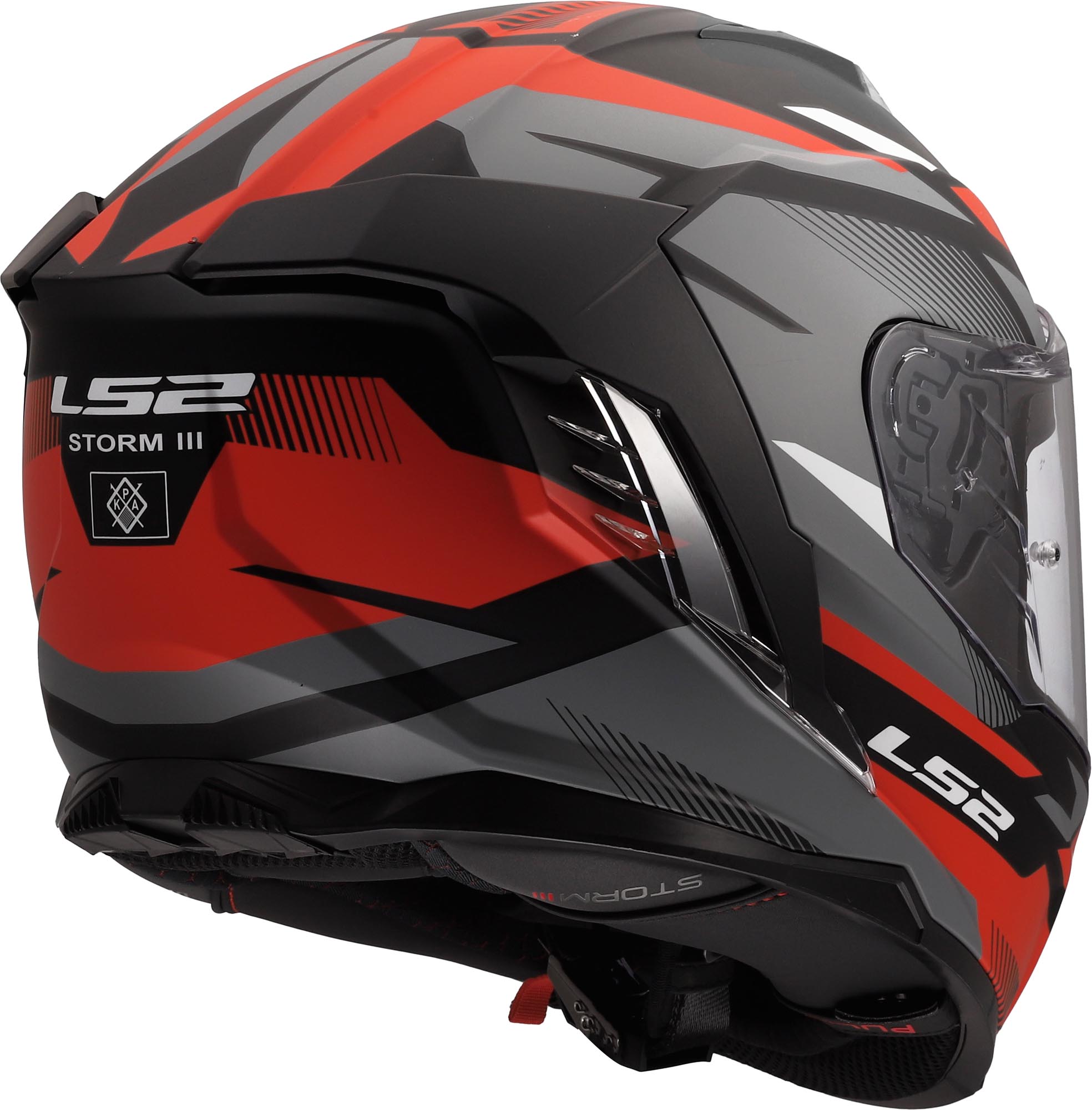 LS2 FF818 Storm III Komai Helm schwarz/rot M (57/58) Abbildung 5