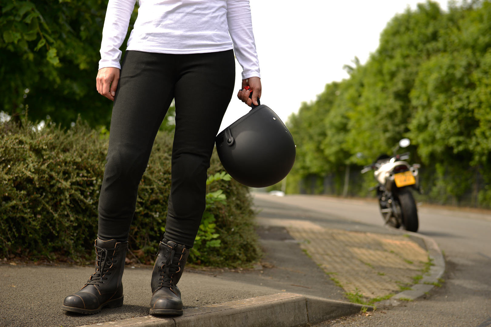 Oxford Super Motorcykel Leggins Sort 20 Lang Figur 3