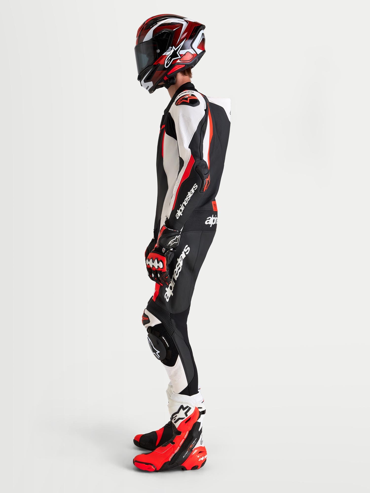 Alpinestars Missile V3 1-Teiler Motorrad Lederkombi schwarz/weiß/rot 60 Abbildung 11