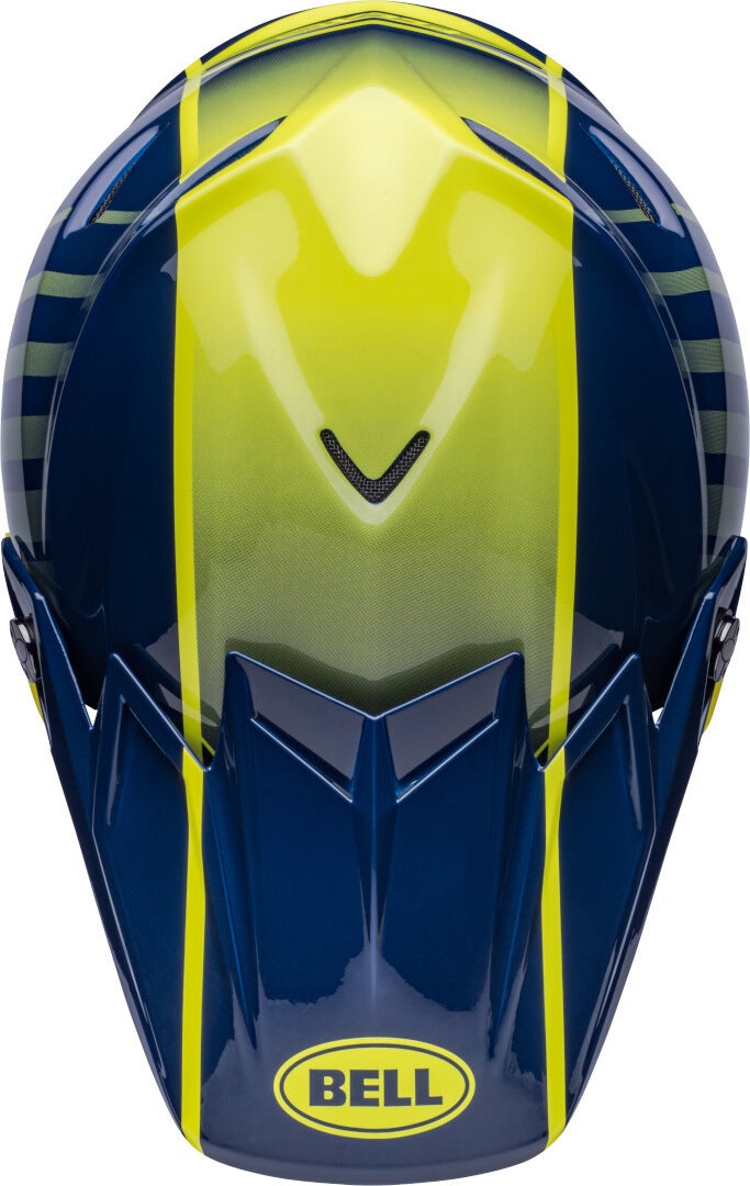 Bell Moto-9S Flex Sprint Casco Motocross blu/neon-giallo M Figura 9