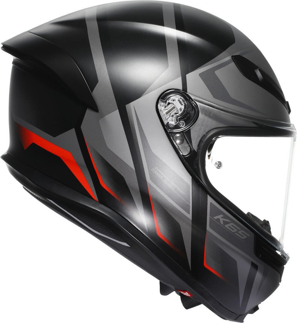AGV K6 S Karve 2.0 Cască Negru mat/gri/roșu S (55/56) Figura 3