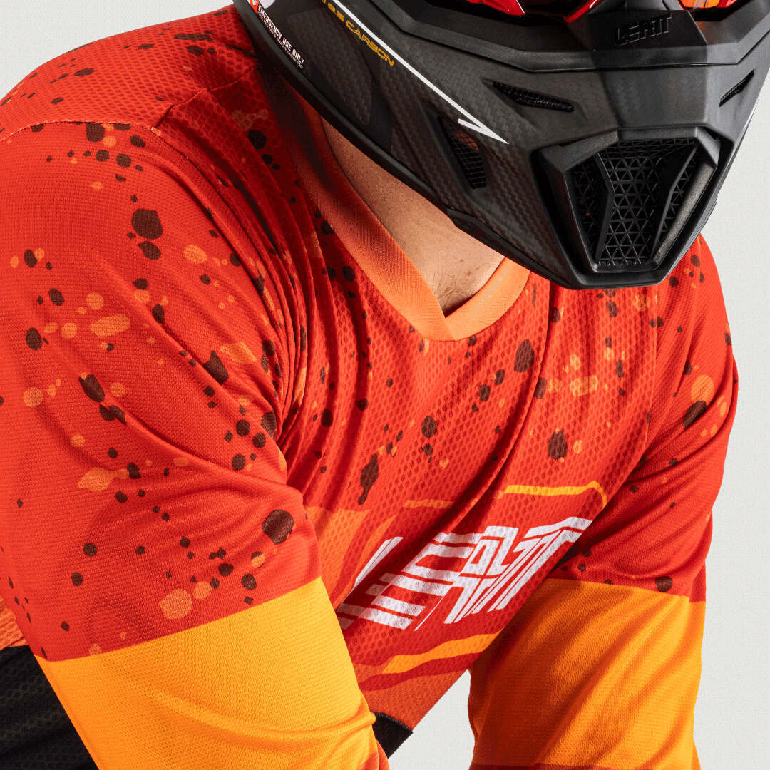 Leatt 4.5 Enduro Patch 2025 Tricou de motocross Negru/Portocaliu XXL Figura 6