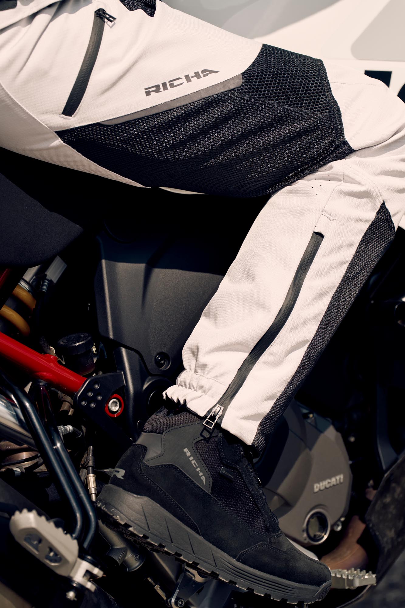 Richa Airvent Evo 3 wasserdichte Damen Motorrad Textilhose grau M Abbildung 4