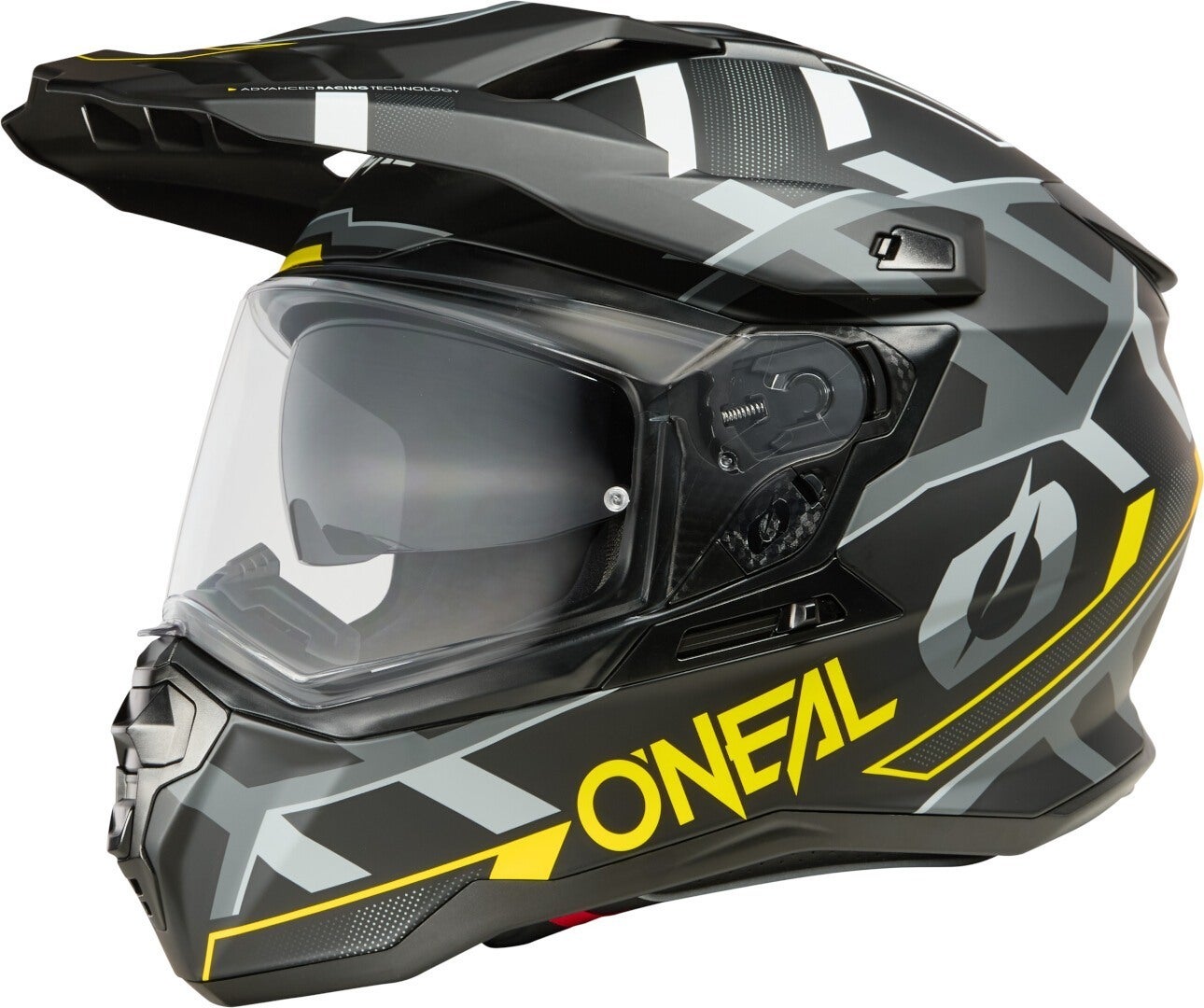 Oneal D-SRS Square V.25 Motocross hjelm sort mat/grå/neon-gul 2XL Figur 1