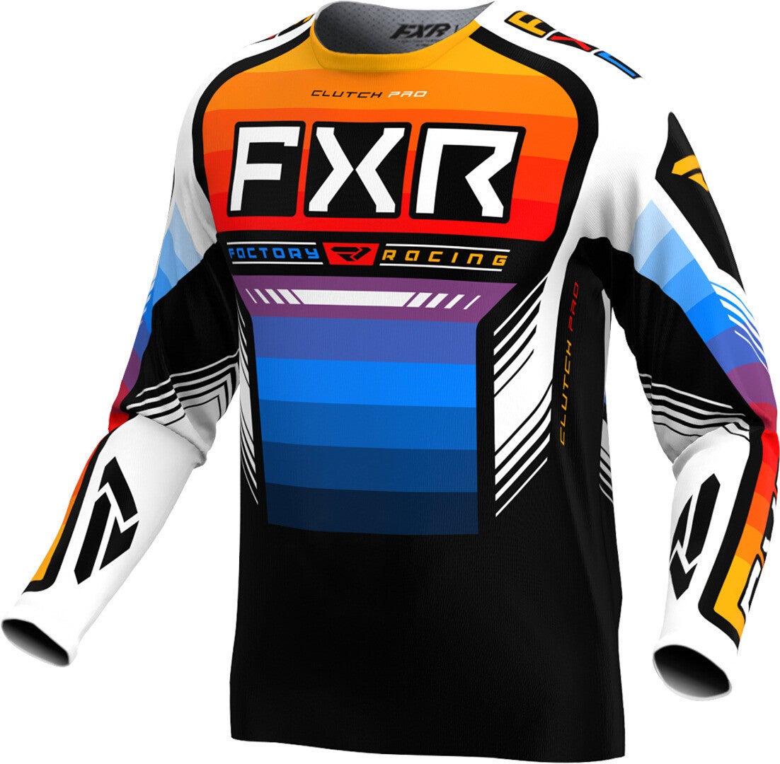FXR Clutch Pro 2024 Motocross Jersey black/white/red/blue XL Figure 1