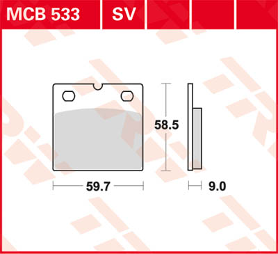 TRW Lucas Bremsbelag MCB533 Figur 1