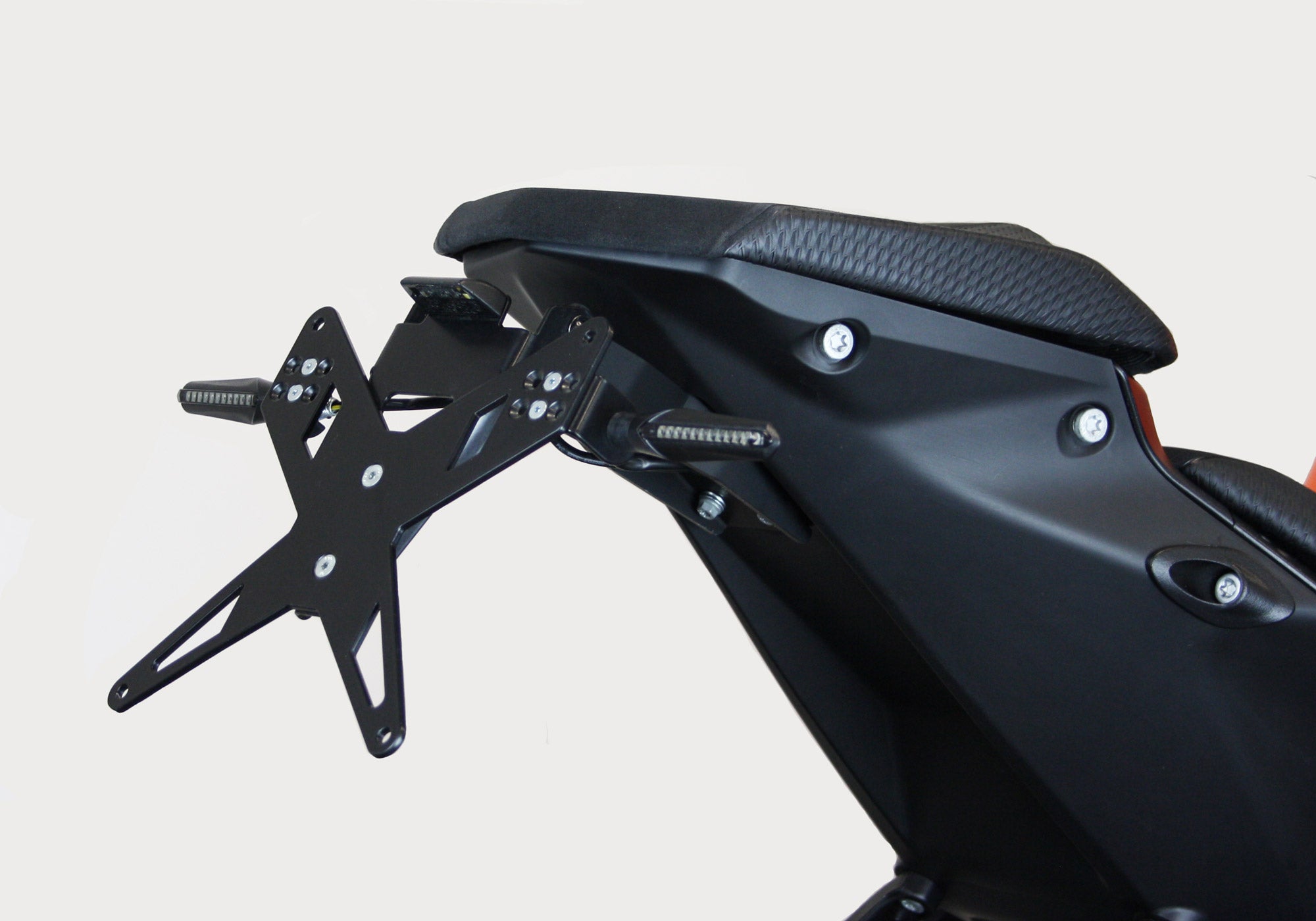PROTECH license plate holder kit including reflector and plate light stainless steel/powder-coated aluminium black-image-802495477