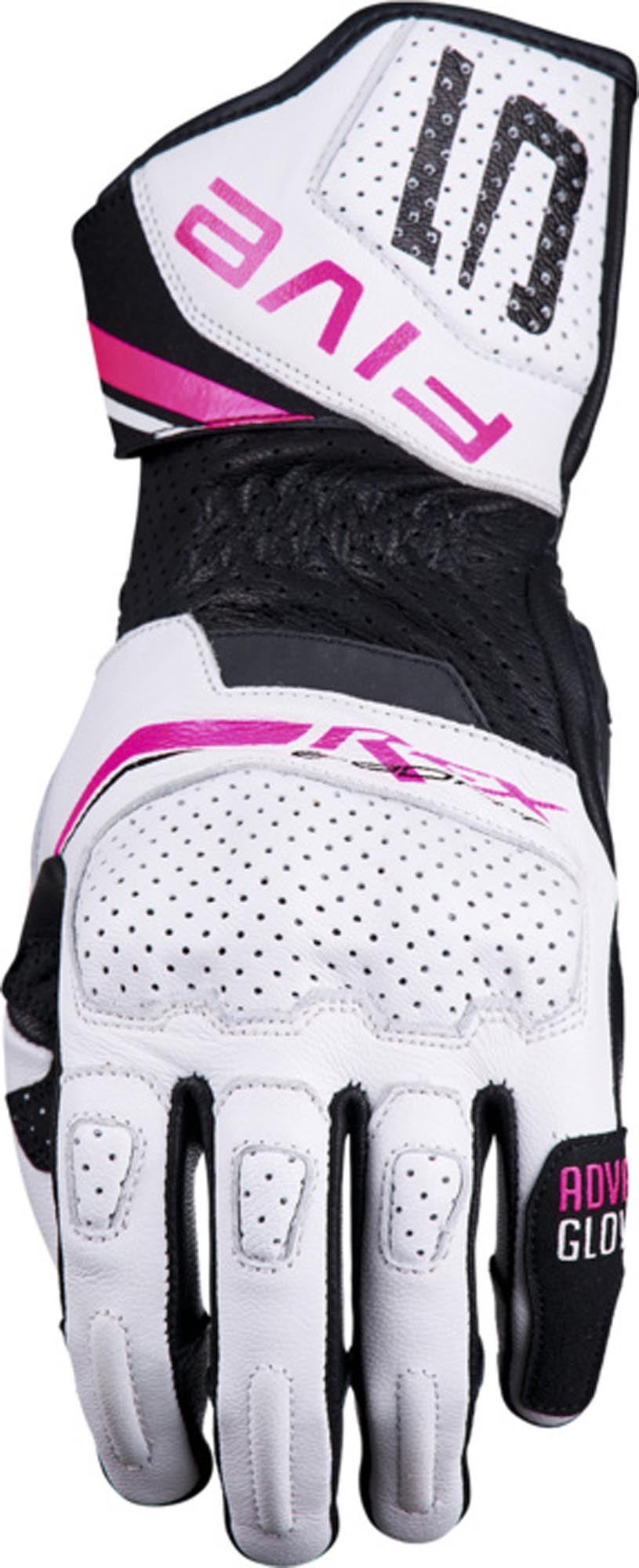 Five RFX Sport Evo Damer motorcykelhandskar vit/rosa S Figur 1