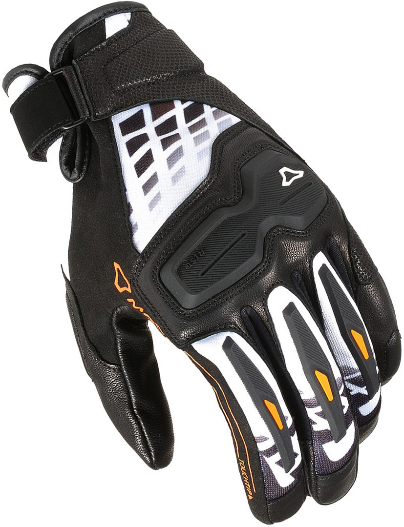 Macna Haros Motorrad Handschuhe weiß/orange/schwarz L Abbildung 1