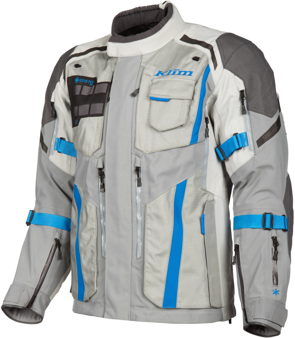 Klim Badlands Pro 2023 Motorcycle Textile Jacket grey/blue XL Figure 1