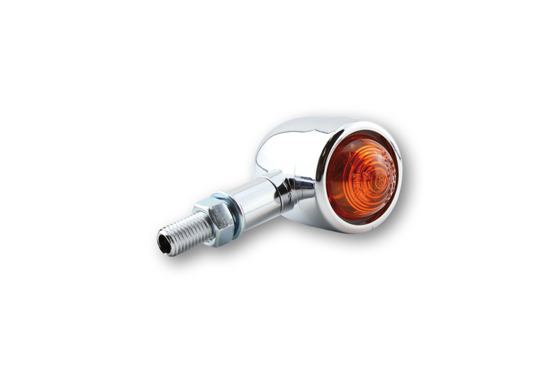 HIGHSIDER Smart Old School Typ 1 Lampindikator Hus Krom / Lins Orange (Par), Fram och Bak Figur 2