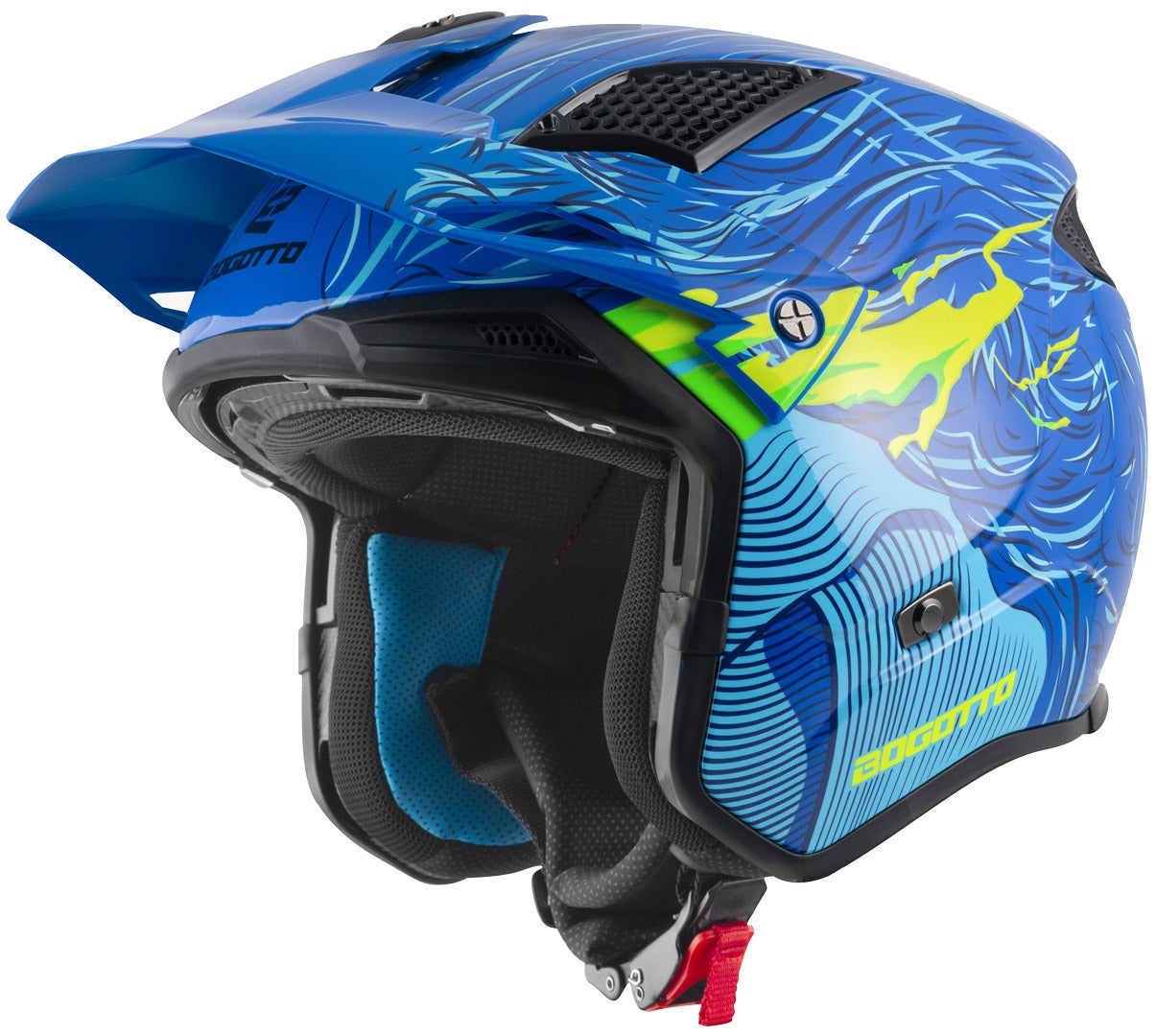 Bogotto Radic Bestia 22.06 Casco blu/nero/giallo S Figura 6