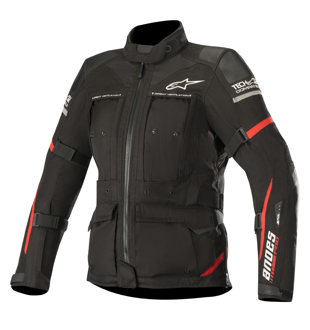 Alpinestars Stella Andes Pro Drystar Tech-Air Revestimento de têxteis senhoras da motocicleta preto/vermelho S Figura 1