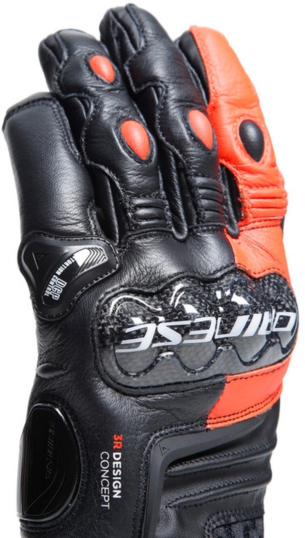Dainese Carbon 4 Short Motorcykelhandsker sort/rød L Figur 6