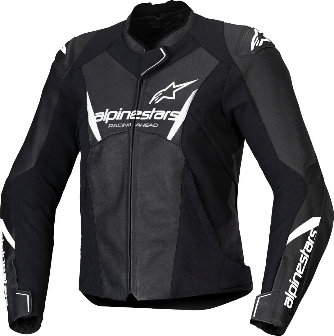 Alpinestars Stella Faster V3 Dame Motocykel Læder Jacke Sort/hvid 50 Figur 1