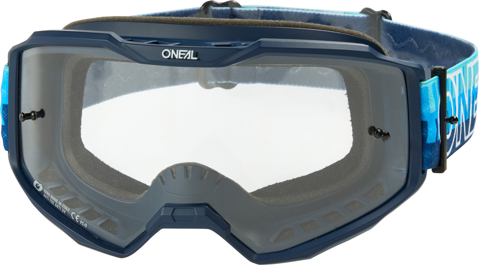 Oneal B-10 STRIPED Clear Ochelari de motocross albastru Figura 4