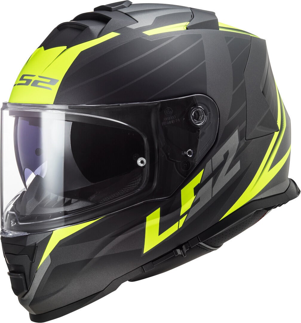 LS2 FF800 Storm Nerve Hjelm sort mat/neon L (59/60) Figur 1