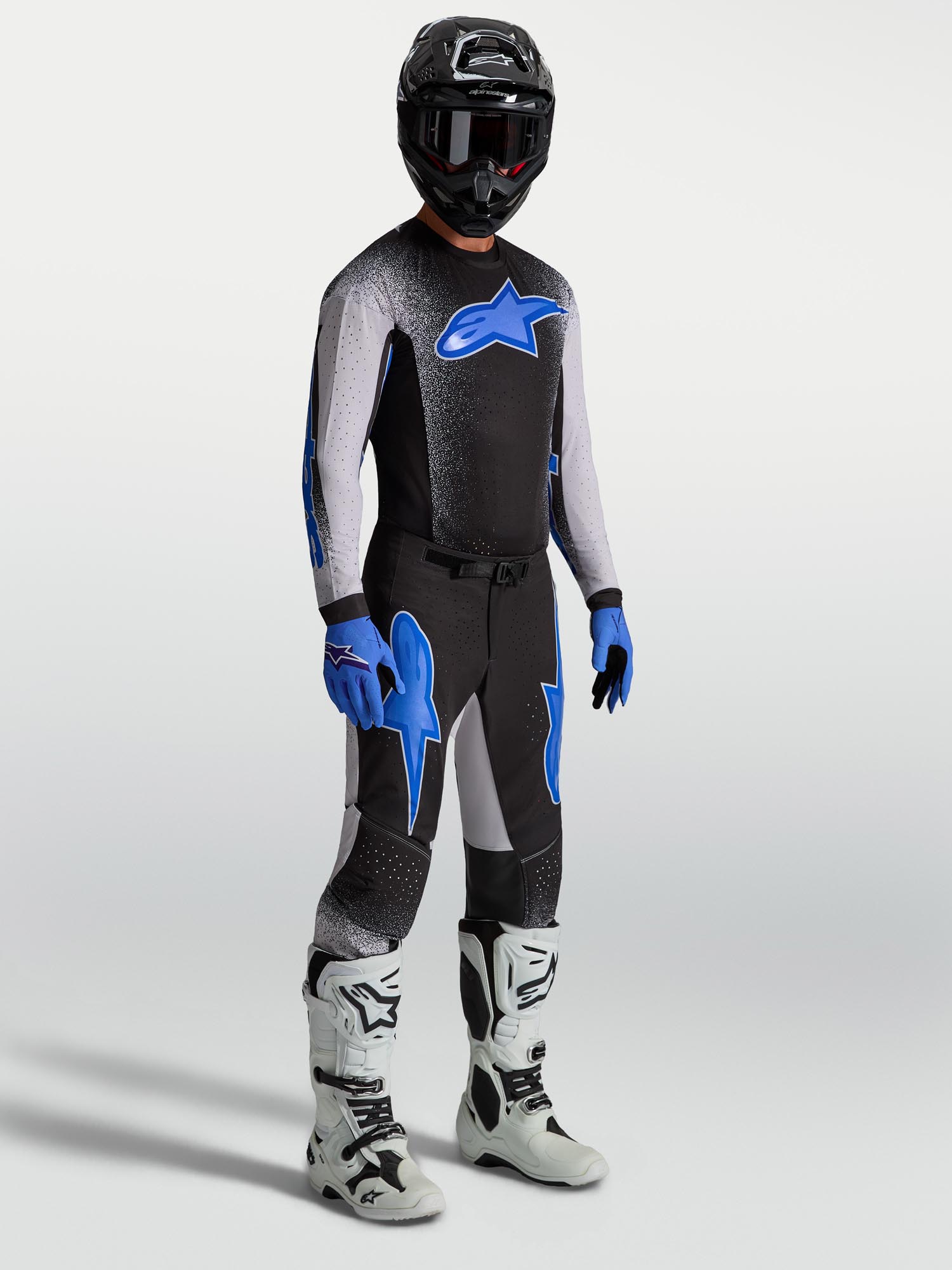 Alpinestars Supertech Hiten AFD Motocross Jersey black/blue/purple M Figure 3